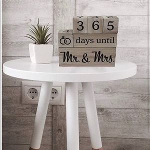 Wedding Countdown Calendar Wooden Blocks